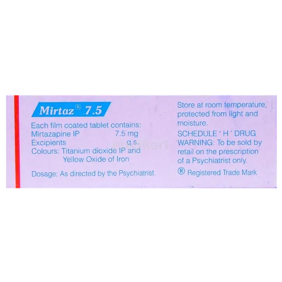 mirtaz 7.5mg tablet 10's